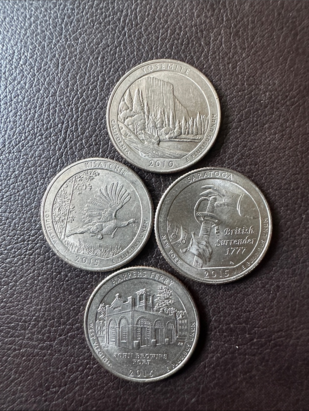 Set of Four (4) US Commemorative Quarters - America the Beautiful Quarter Series
